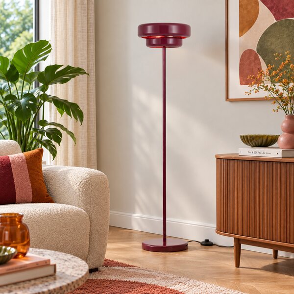 Lampa podłogowa retro śliwkowa 140 cm - Ophelia