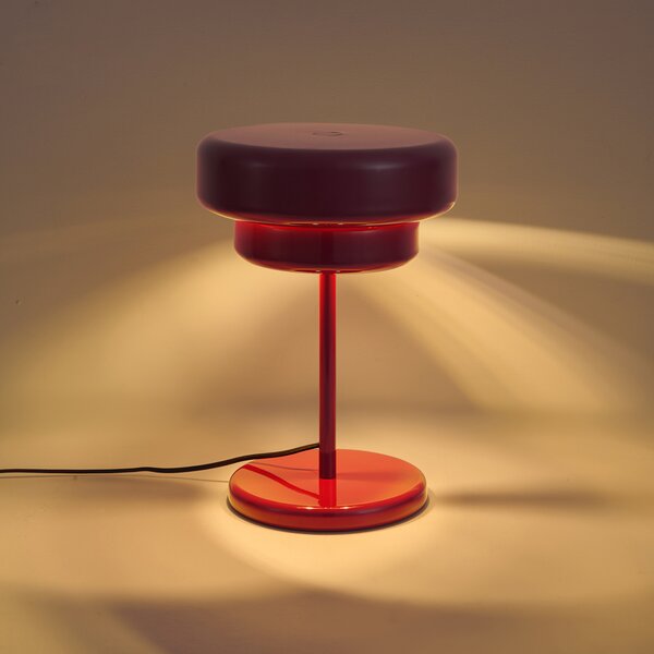 Lampa stołowa retro śliwkowa 41cm - Ophelia