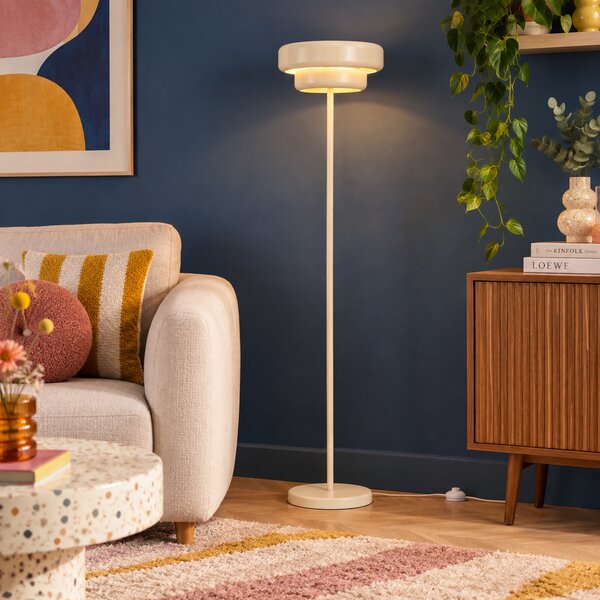 Lampa podłogowa retro beżowa 140cm - Ophelia