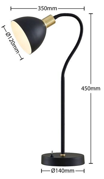 Lindby - Genora Lampa Stołowa Black