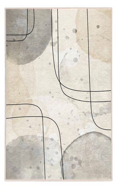 Szaro-kremowy dywan odpowiedni do prania 120x180 cm Simple Lines – Mila Home