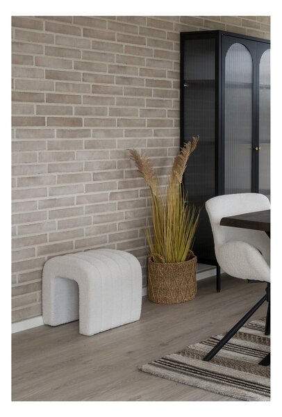 Biały puf z materiału bouclé Colma – House Nordic