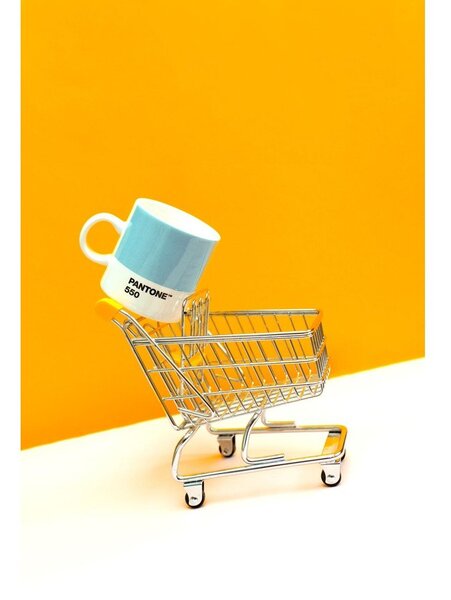Jasnoniebieska porcelanowa filiżanka na espresso 120 ml Light Blue 550 – Pantone