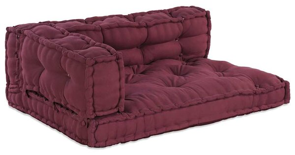 Poduszka do sofy paletowej 3 pcs Bordowy 120 x 80 x 38 cm