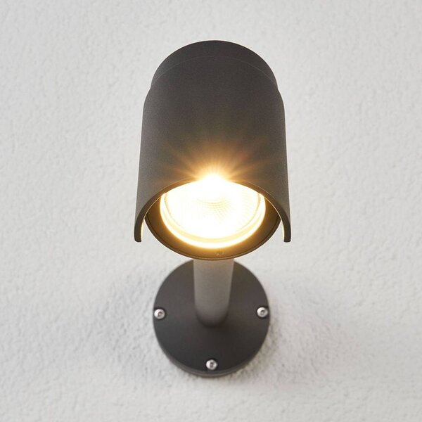 Lucande - Beatrix Zewnętrzna Lampa Ścienna Dark Grey/Clear