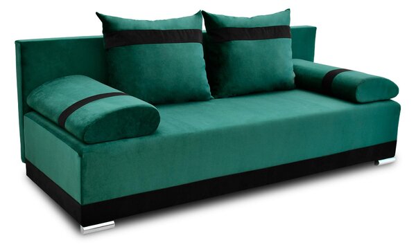 Kanapa z funkcją spania sofa rozkładana wersalka Orlean PLUS Zielona