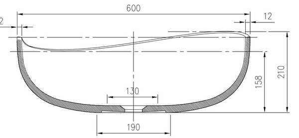 Umywalka nablatowa WAVE PB2001