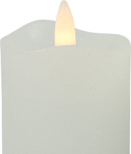 LED świeca słupkowa LYON 8 cm biała, zestaw 2 szt