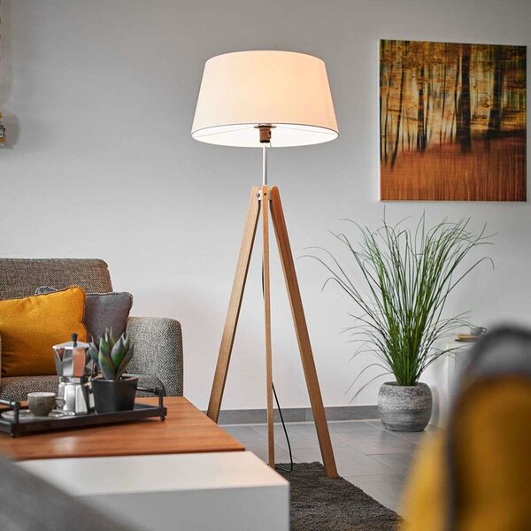 Lucande - Thea Lampa Podłogowa White/Oak