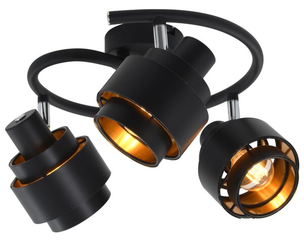 Lampa z 3 reflektorami, czarna, E14
