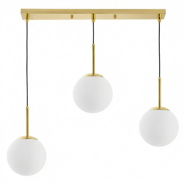 NOWOCZESNA POTRÓJNA LAMPA KLASYCZNE ZŁOTO FREDICA W3 PRO