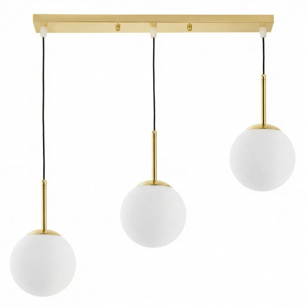 NOWOCZESNA POTRÓJNA LAMPA KLASYCZNE ZŁOTO FREDICA W3 PRO