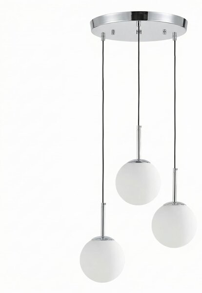 NOWOCZESNA POTRÓJNA LAMPA CHROMOWANA FREDICA W3