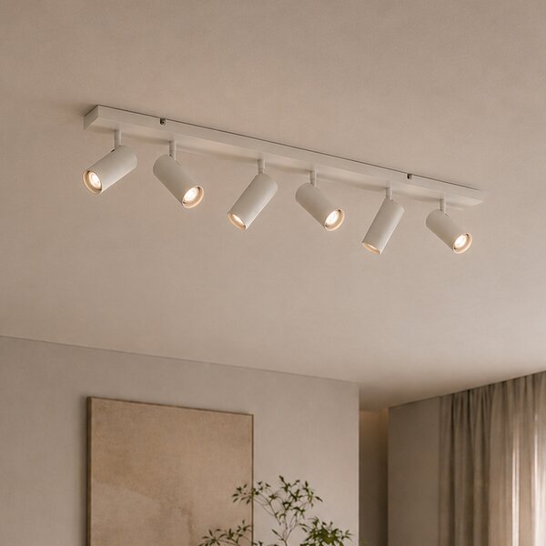 Nowoczesna lampa sufitowa beżowa 100 cm 6-punktowa regulowana - Renna
