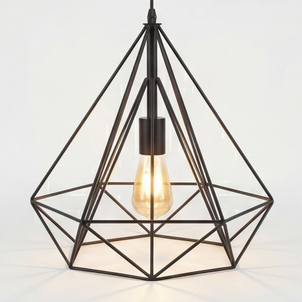 LAMPA WISZĄCA SKANDYNAWSKA CZARNA FORTI
