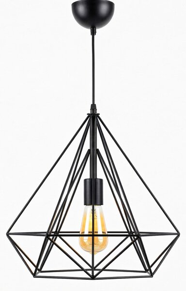 LAMPA WISZĄCA SKANDYNAWSKA CZARNA FORTI