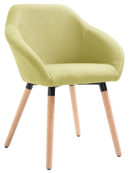 Krzesło do jadalni, zielone, tapicerowane tkaniną