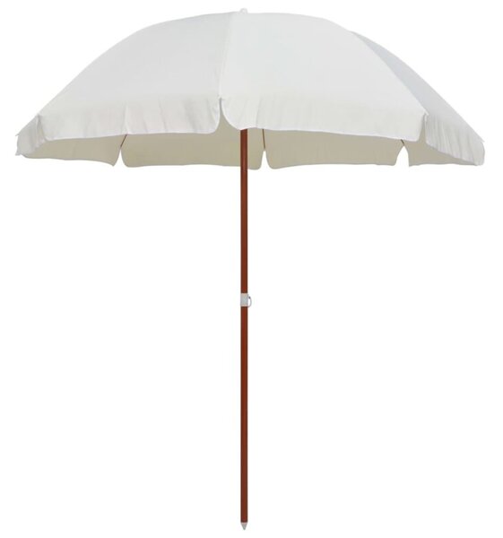 Parasol ogrodowy na stalowym słupku, 240 cm, piaskowy