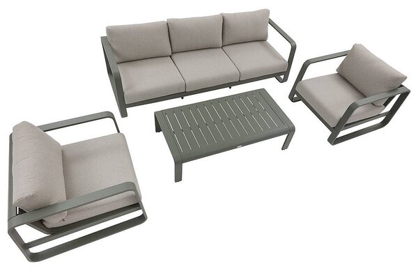 Zestaw aluminiowy ISABELLA dla 5 osób (oliwkowy)