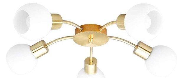 Lindby - Elaina 5 Lampa Sufitowa Brass