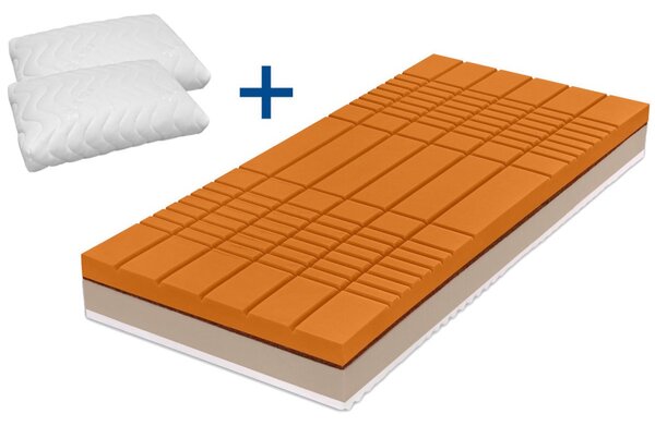 Materac medyczny Romance Kashmir 20 + 2x poduszka Leniwiec GRATIS, 200x200 cm