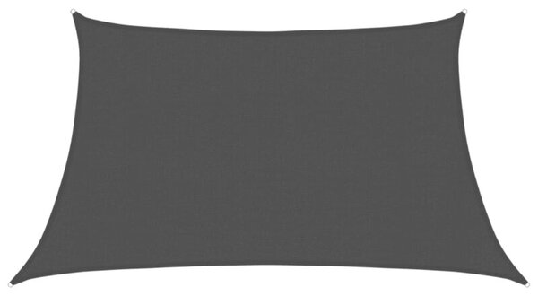 Żagiel przeciwsłoneczny, 160 g/m², czarny, 3/4x2 m, hdpe