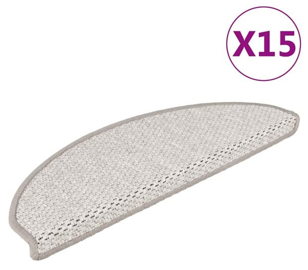 Samoprzylepne nakÅadki na schody 15 szt., 65x21x4 cm, platynowe