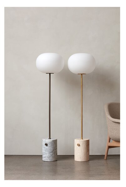 Audo Copenhagen - JWDA Lampa Podłogowa Travertine/Brushed Brass