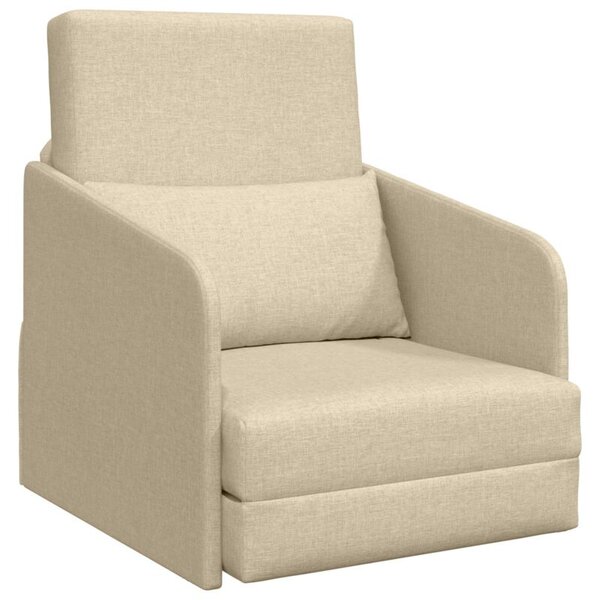 Sofa bed kremowy 65 x 80 x 83 cm tkanina