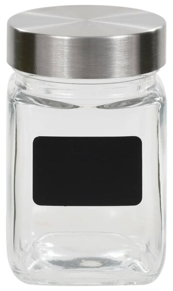 Słoiki do przechowywania z nalepkami, 24 szt., 300 ml
