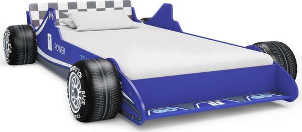 Łóżko dziecięce w kształcie samochodu, 90x200 cm, niebieskie