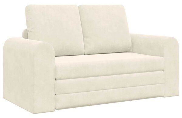Sofa bed kremowy 148 x 71 x 83 cm aksamit
