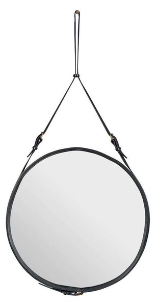 GUBI - Adnet Wall Mirror Circular Ø70 Black Leather