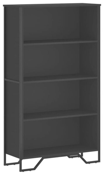 Regał na książki, czarny 80x31x137,5 cm materiał drewnopochodny