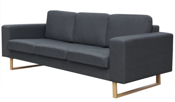 Sofa 3-os. ciemnoszara