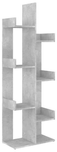 Regał na książki, szarość betonu, 48x25,5x140 cm