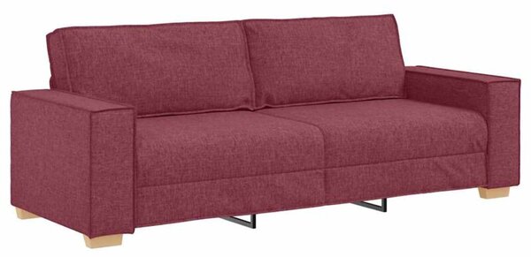 Sofa 3-osobowa w kolorze czerwonego wina 180 cm tkanina