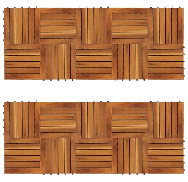 Drewniane płytki tarasowe, 20 szt., 30 x 30 cm, akacja