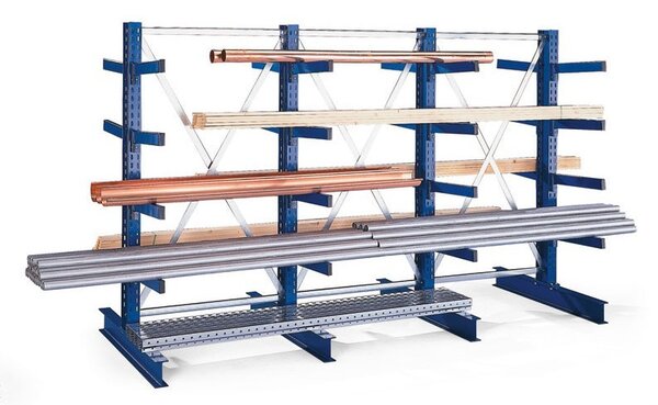 Regał wspornikowy, dwustronny, 535 kg, 2500 x 1330 x 1040 mm, podstawowy