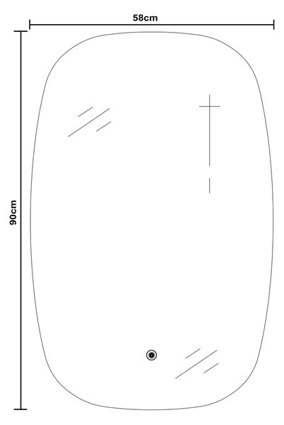 Podświetlane lustro łazienkowe LED INALCO Oval