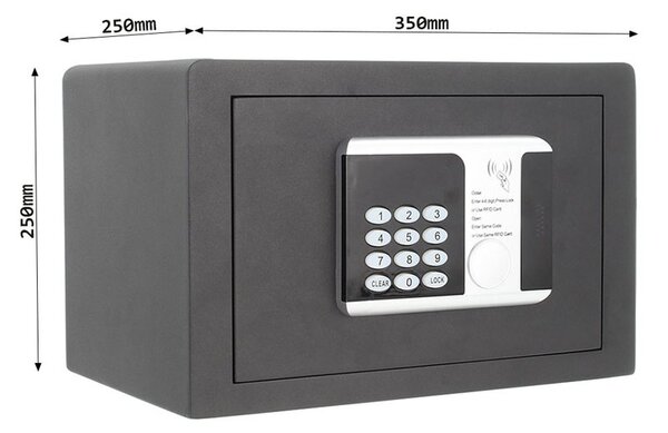 Sejf meblowy elektroniczny RFID 1, 250 x 350 x 250 mm, RFID chip/karta