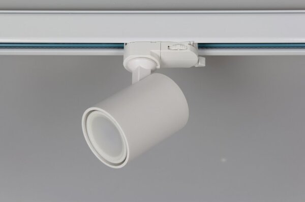 REFLEKTOR SZYNOWY 3F LED NOWOCZESNA LAMPA OPRAWA SYSTEMOWA WALEC TUBA KUBIK KOSTKA KINKIET SZYNOPRZEWÓD BIAŁY PAR16 GU10 LM 870/1 WH TRACK
