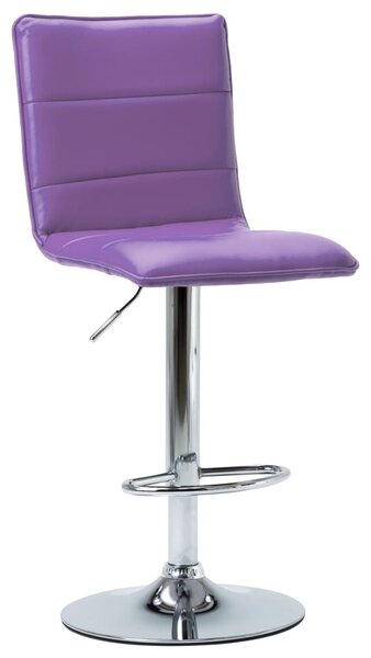 Krzesło barowe, fioletowe, sztuczna skóra