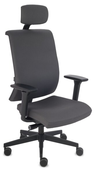 Fotel Level BT HD -biurowy, obrotowy, wygodny dla kręgosłupa, z zagłówkiem