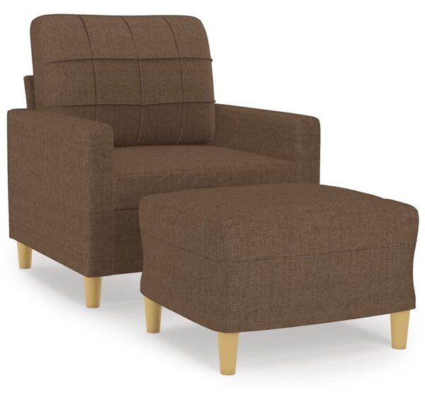 Fotel z podnÃ³Å¼kiem, brÄ zowy, 60 cm, obity tkaninÄ
