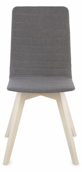 Krzesło Skin Plus, w skandynawskim stylu, z przeszyciami, proste, tapicerowane, do jadalni, do kawiarni, minimalistyczne, lekkie w formie