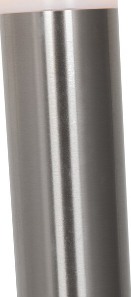 Nowoczesna lampa ogrodowa na słupie stalowa z opalizujące szkłem 80 cm IP44 - Rox