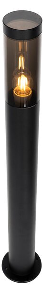 Nowoczesna czarna lampa zewnętrzna na słupie 80 cm IP44 - Rox