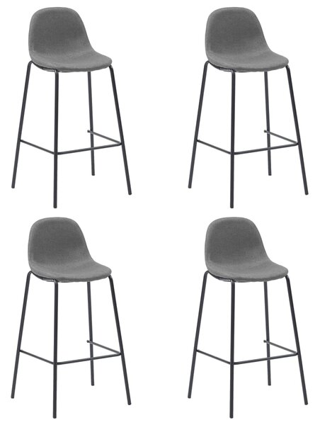 Krzesła barowe, 4 szt., taupe, tapicerowane tkaniną