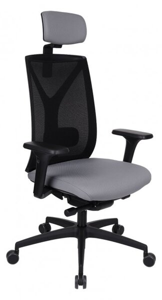 Fotel biurowy Valio BS HD - ergonomiczny, obrotowy, wygodny dla kręgosłupa, z zagłówkiem